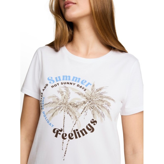 Tom Tailor Damesmode T-shirt met print 1050919 Wit